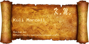 Kuli Marcell névjegykártya